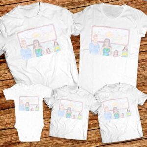 Тениски с щампа с детска рисунка на Мариела Костадинова Катранджиева 10г