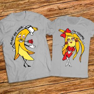Забавен подарък за влюбени - Тениски с Банани кавалер и дама