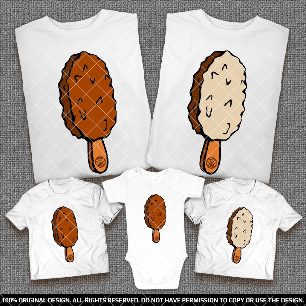 Еднакви Тениски за Семейства и Компании със Сладоледи на клечка