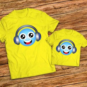 Забавни Тениски за Баща и Син с Емотикони
