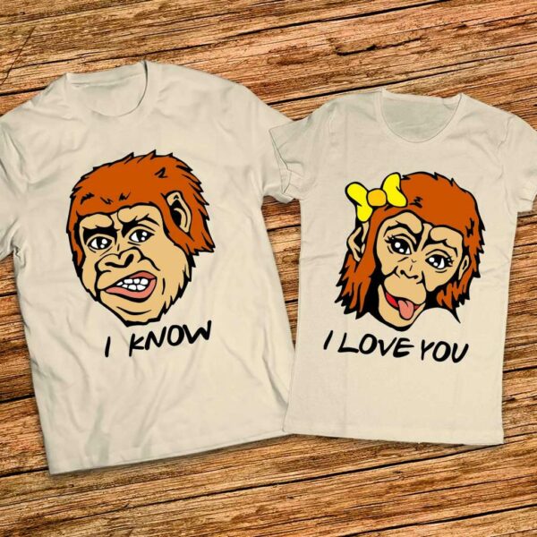 Тениски за двама  I love you - I Know - Забавен Подарък за влюбени - Image 6