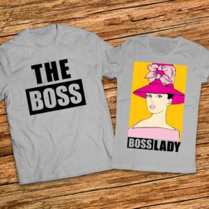 Тесники с щампи и надписи за него и нея  - The Boss - Boss Lady