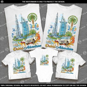 Ексклузивни тениски за екскурзия в Дубай - идеални за семейства, двойки, туристически групи и фотосесии