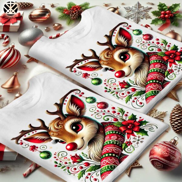 Коледни тениски за Двойки с Еленче - Image 11