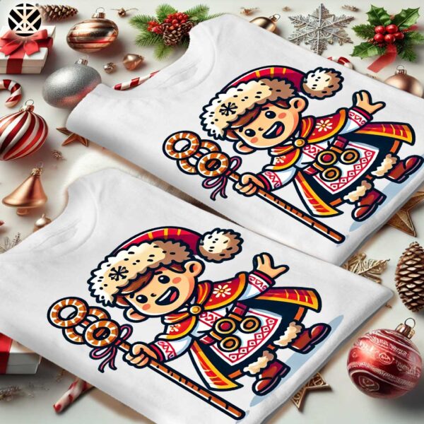 Коледни тениски за Двойки с Коледар - Image 11