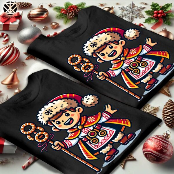 Коледни тениски за Двойки с Коледар - Image 4