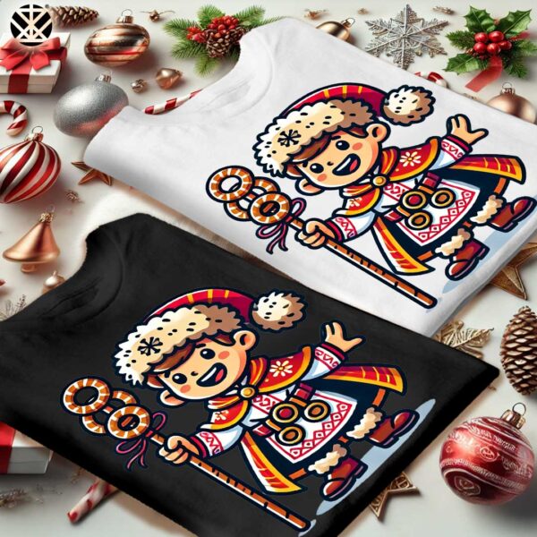 Коледни тениски за Двойки с Коледар - Image 2