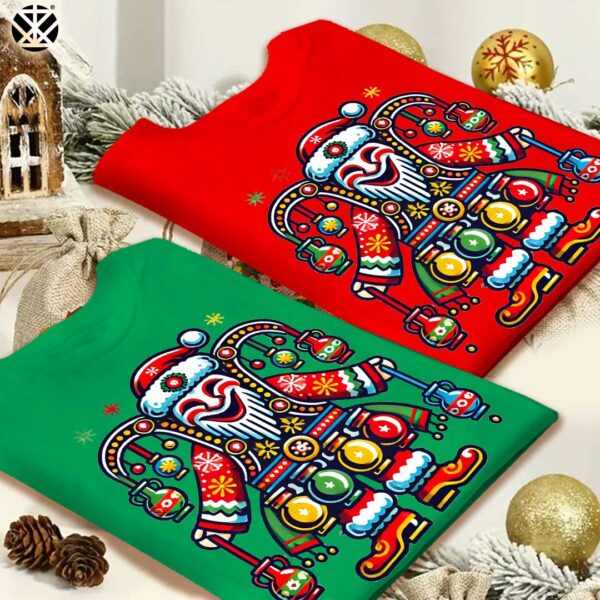 Забавни Коледни и Новогодишни тениски за Двойки с Кукери - Image 4