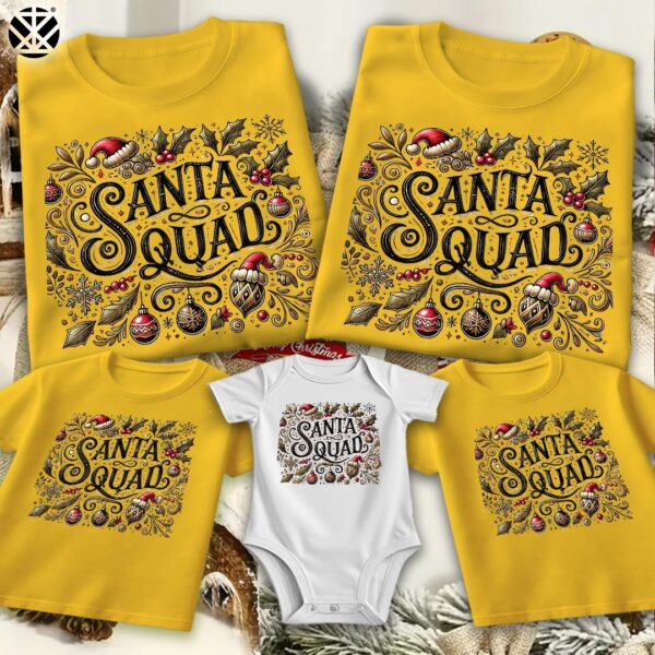 Santa Squad Еднакви Тениски за Коледа и Нова Година - Image 7