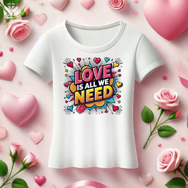 Тениски за двойки Love Is All We Need - Image 3