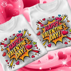 Тениски за двойки Happy Valentine's Day!