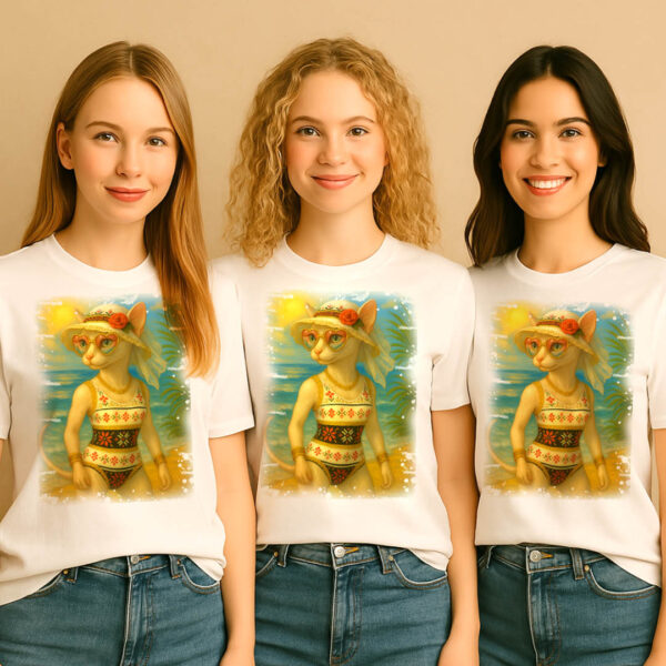 Семейни тениски Сфинкс с бански – етно шик за малки и големи - Image 6