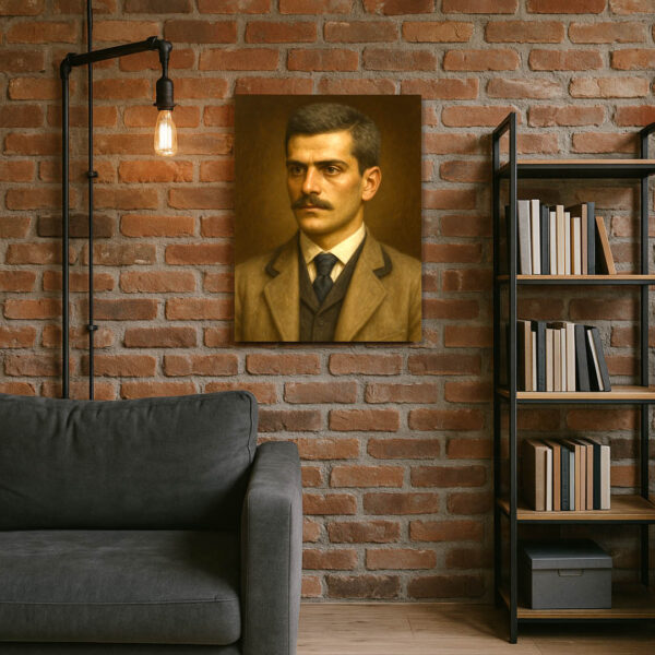 Георги Икономов – идеалиста и бореца за свобода | Исторически Портрет на Канава 30x40 - Image 2