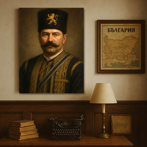 Капитан Петко Войвода – Страж на Родопите | Исторически Портрет на Канава 30x40 - Image 9