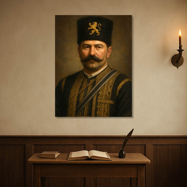 Капитан Петко Войвода – Страж на Родопите | Исторически Портрет на Канава 30x40 - Image 8