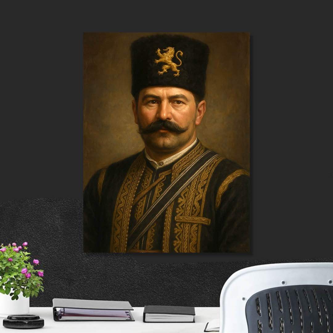 Капитан Петко Войвода – Страж на Родопите | Исторически Портрет на Канава 30x40