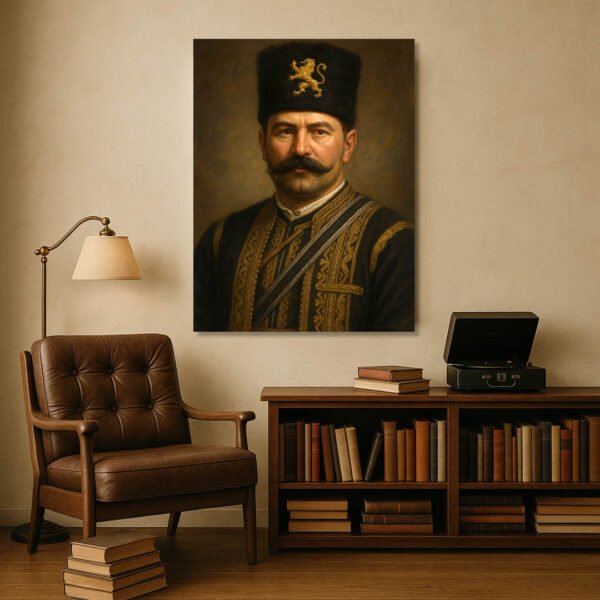 Капитан Петко Войвода – Страж на Родопите | Исторически Портрет на Канава 30x40 - Image 5