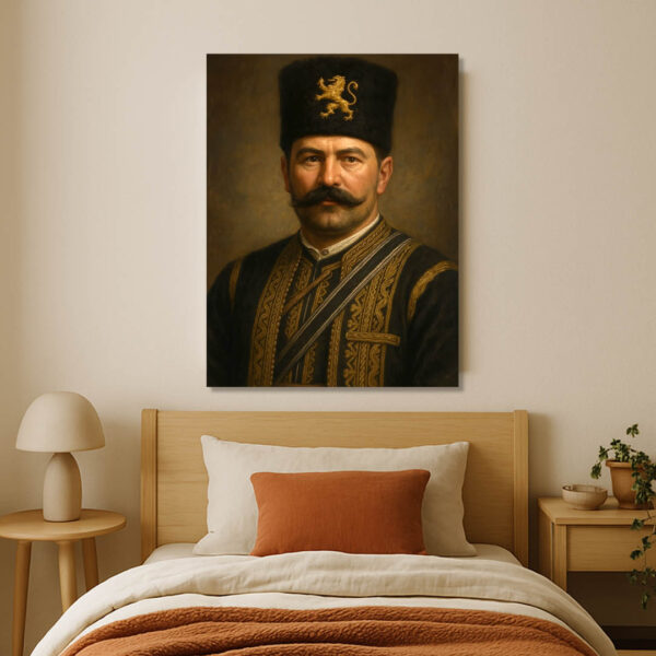 Капитан Петко Войвода – Страж на Родопите | Исторически Портрет на Канава 30x40 - Image 4