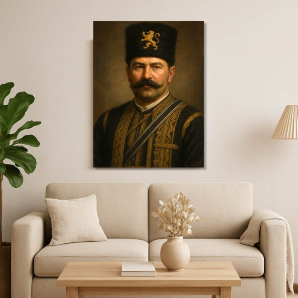 Капитан Петко Войвода – Страж на Родопите | Исторически Портрет на Канава 30x40 - Image 3