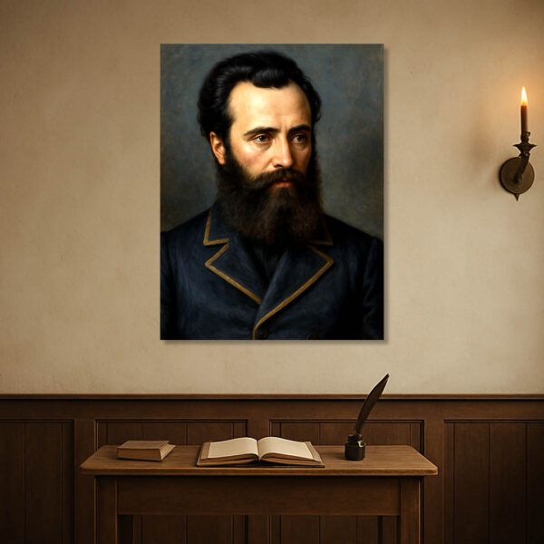 Любен Каравелов – Словото като оръжие | Исторически Портрет на Канава 30x40 - Image 8