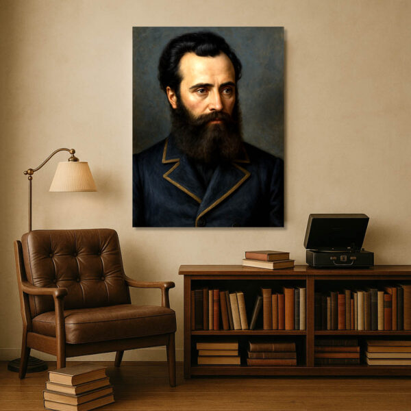 Любен Каравелов – Словото като оръжие | Исторически Портрет на Канава 30x40 - Image 4