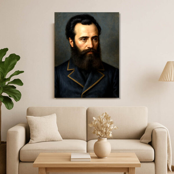 Любен Каравелов – Словото като оръжие | Исторически Портрет на Канава 30x40 - Image 2