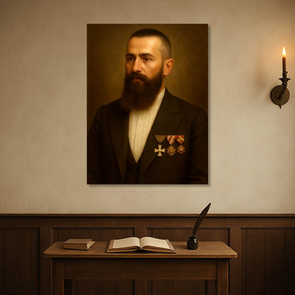 Никола Обретенов – Чест и памет | Исторически Портрет на Канава 30x40 - Image 8