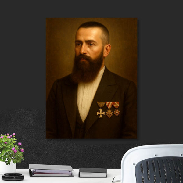 Никола Обретенов – Чест и памет | Исторически Портрет на Канава 30x40 - Image 6
