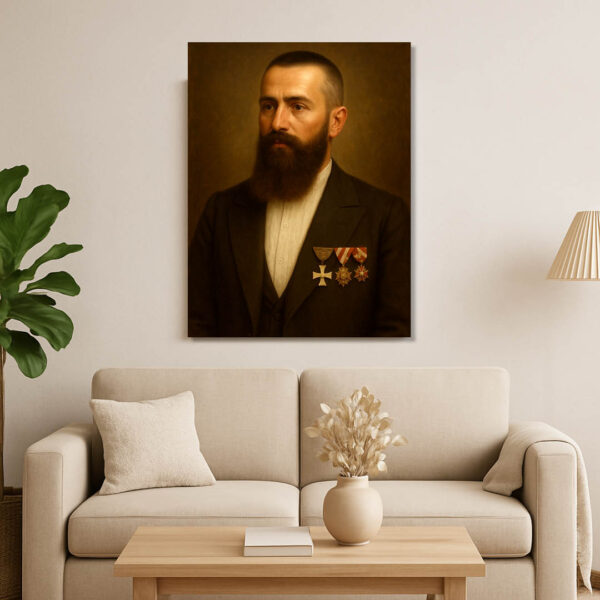 Никола Обретенов – Чест и памет | Исторически Портрет на Канава 30x40 - Image 3