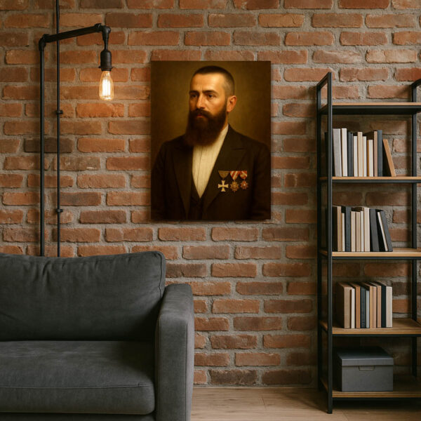 Никола Обретенов – Чест и памет | Исторически Портрет на Канава 30x40 - Image 2