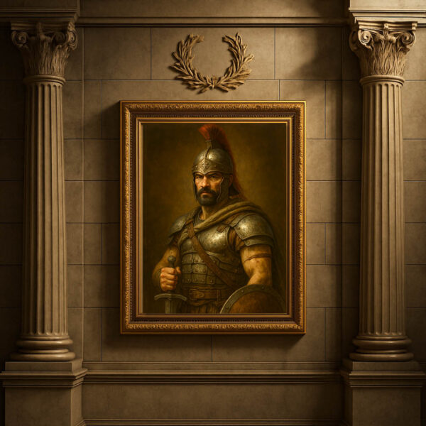 Спартак – Непокоримият воин на свободата | Исторически Портрет на Канава 30x40 см - Image 7