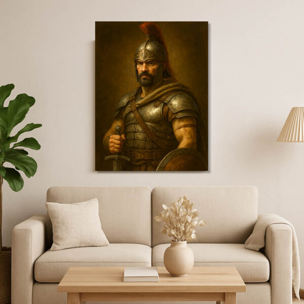 Спартак – Непокоримият воин на свободата | Исторически Портрет на Канава 30x40 см - Image 2