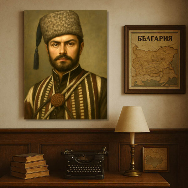 Стефан Караджа – Лъвското сърце на четата | Исторически Портрет на Канава 30x40 - Image 9