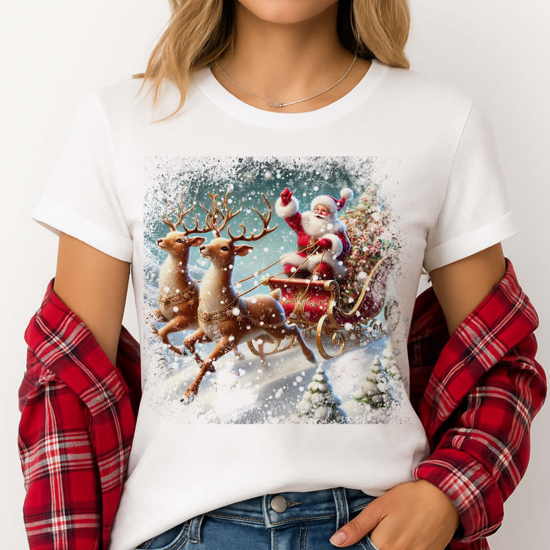 Коледни тениски с Дядо Коледа с Шейната Коледни тениски с Дядо Коледа с Шейната