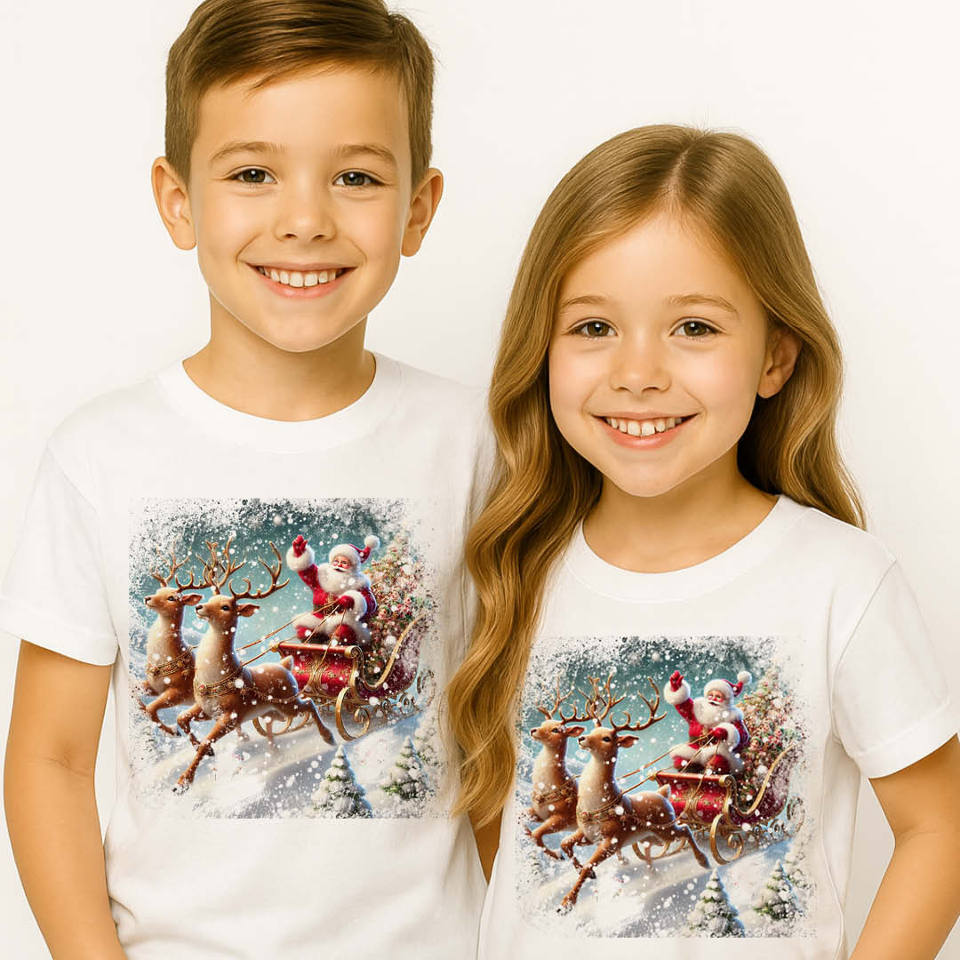 Коледни тениски с Дядо Коледа с Шейната - Image 2