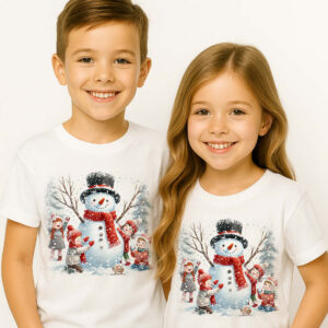 Коледни тениски със снежен човек Коледни тениски със снежен човек