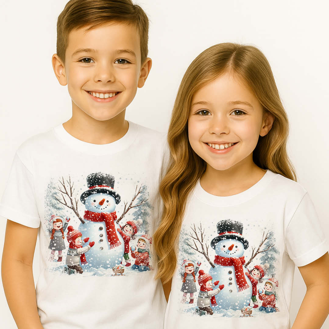 Коледни тениски със снежен човек - Image 2