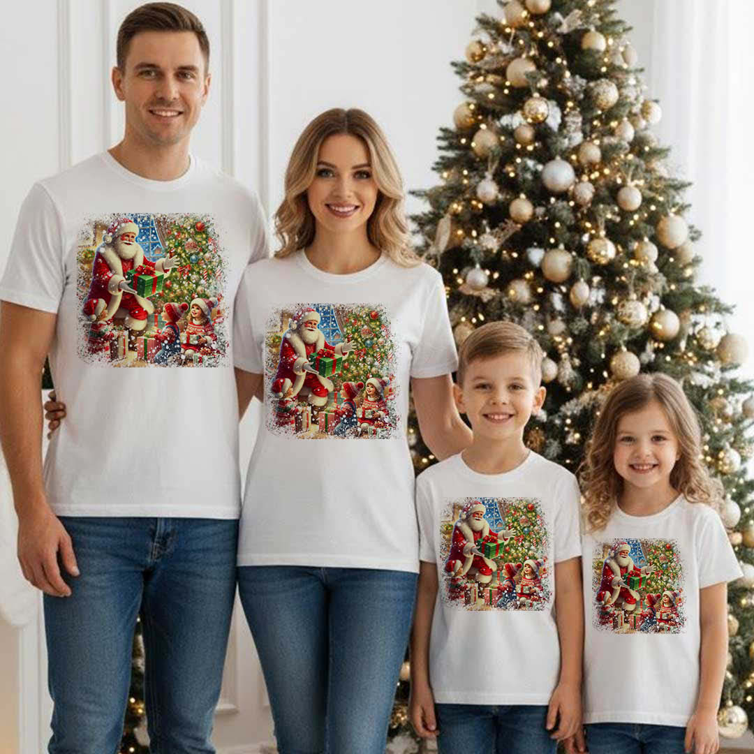 Коледни тениски с Дядо Коледа и деца - Image 3