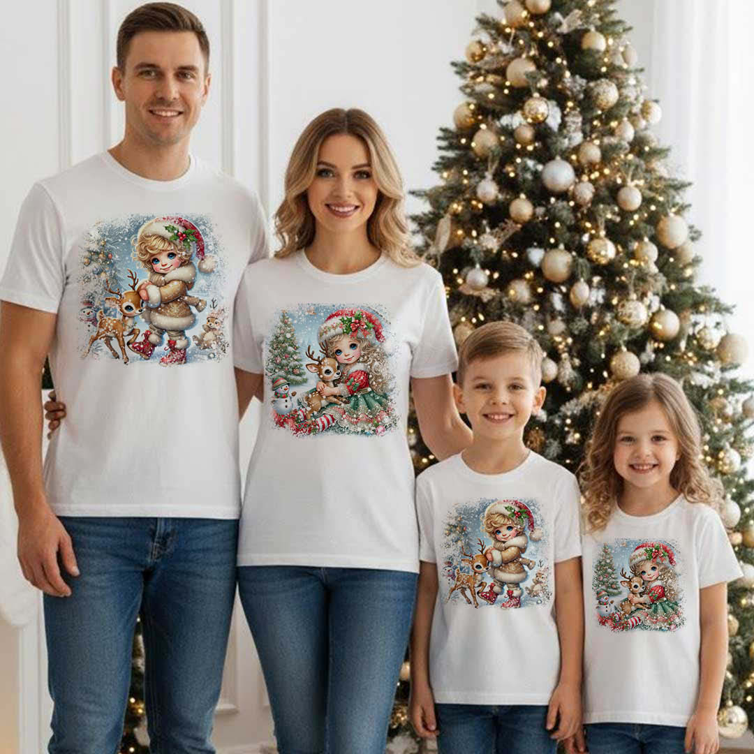 Коледни тениски с дете и еленче - Image 3
