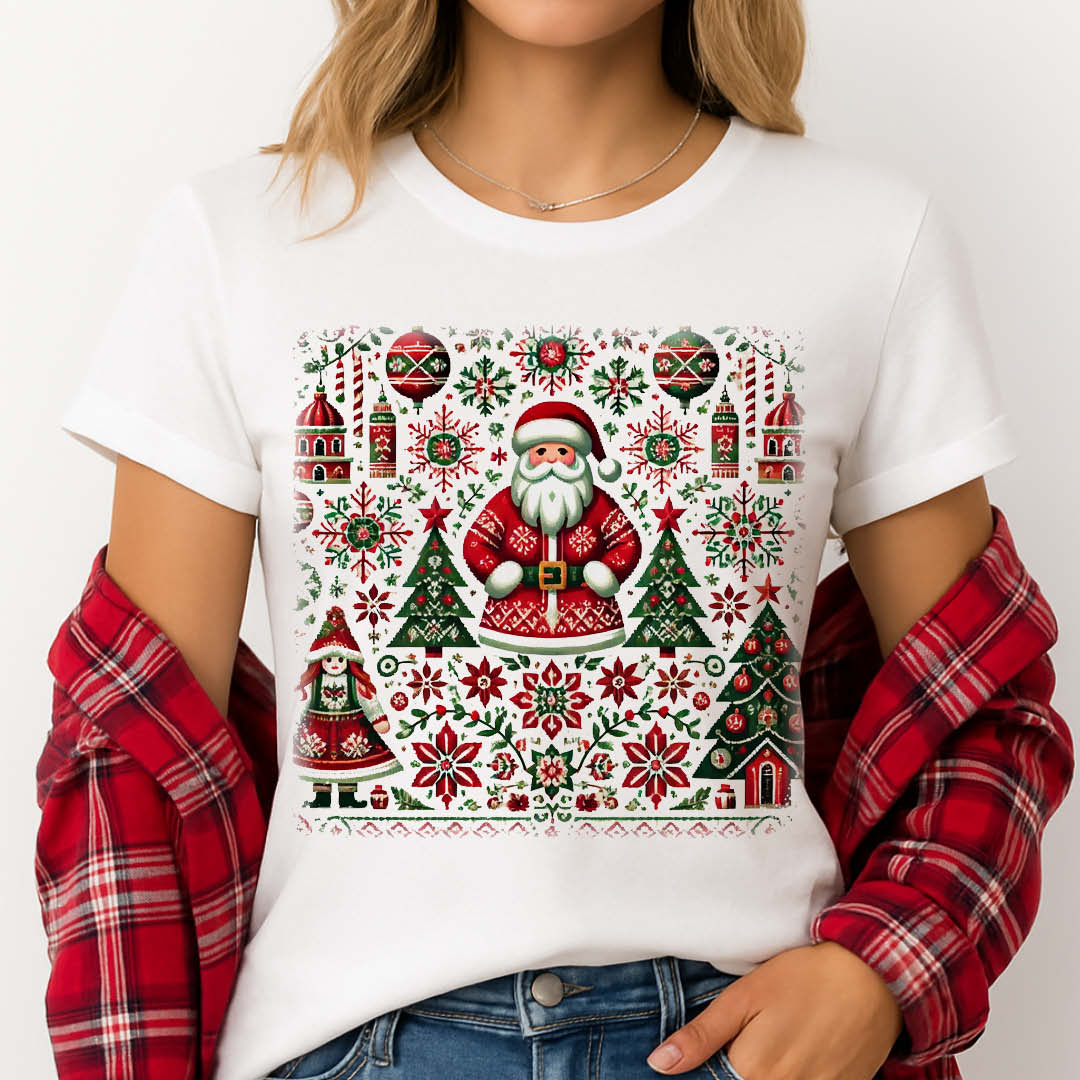 Коледни тениски с българска шевица - Image 3