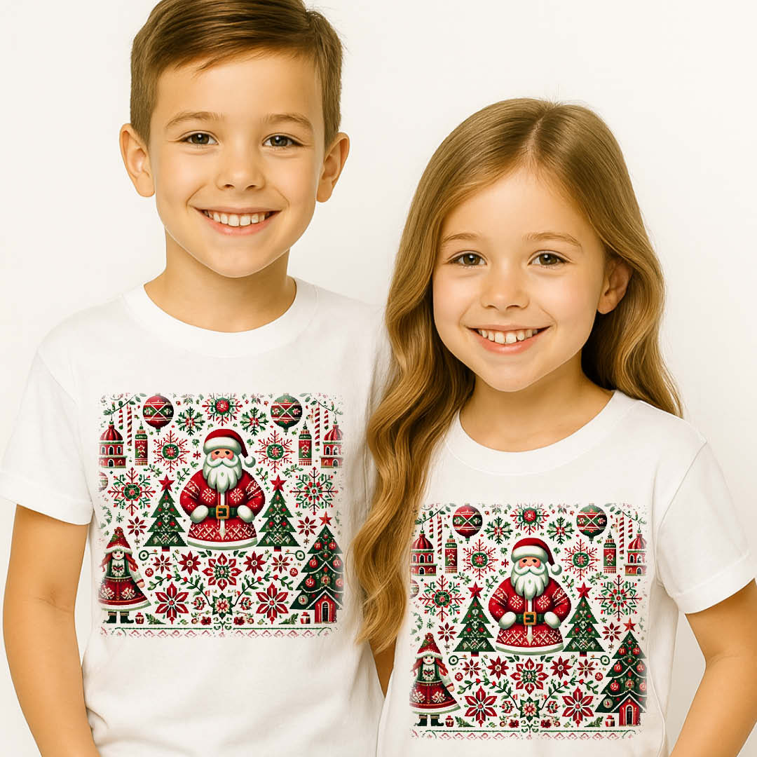 Коледни тениски с българска шевица - Image 2