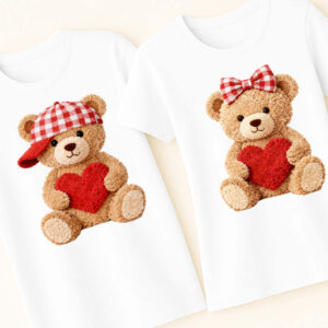 Комплект тениски за влюбени – плюшена любов
