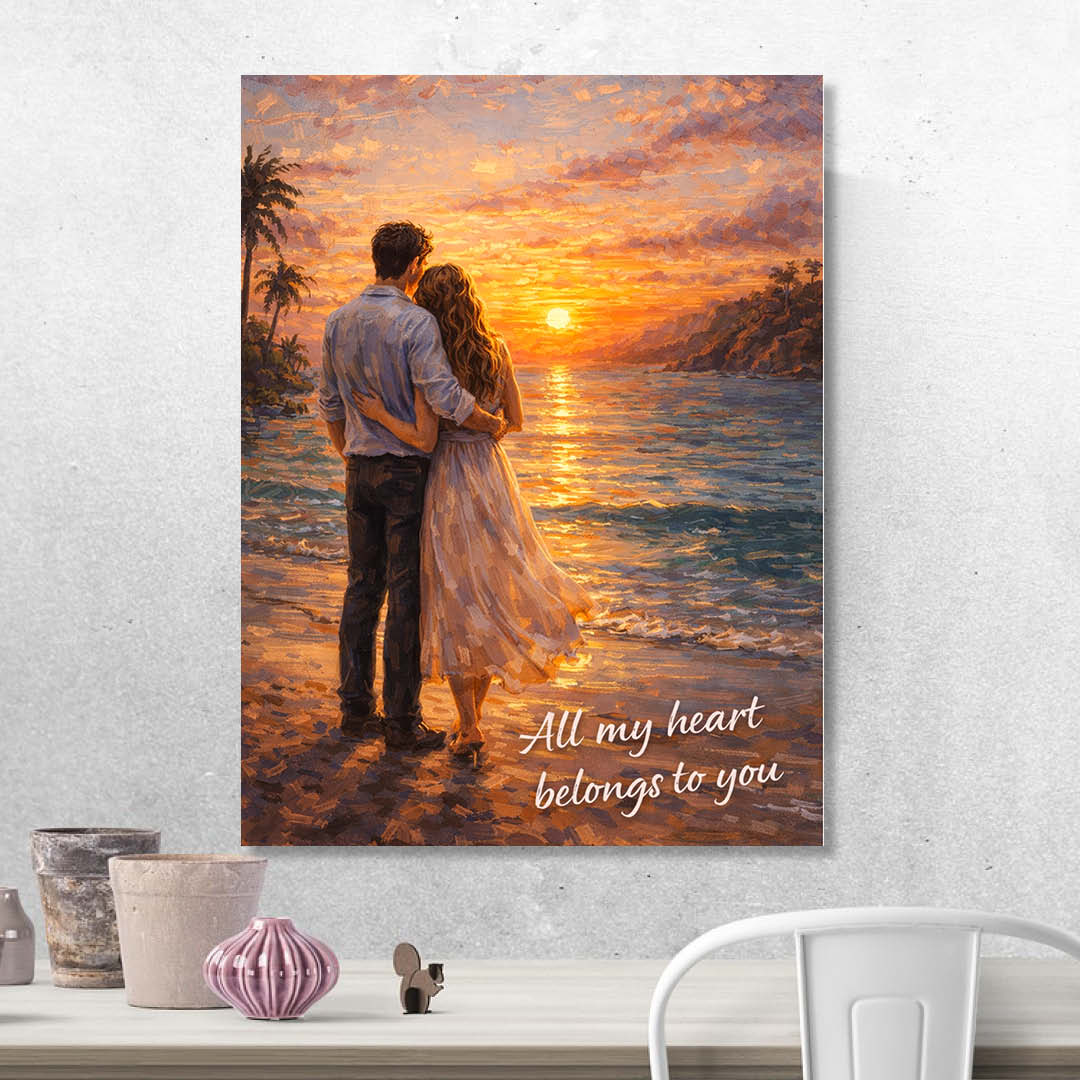 Романтична картина Цялото ми сърце принадлежи на теб