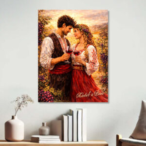 Любов и Вино – романтична картина с български мотиви Любов и Вино – романтична картина с български мотиви