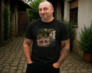 Тениска с щампа Класически Българин - Добро куче, Зъл стопанин