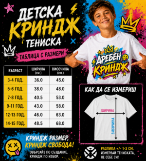 Дребен Криндж - Детска Тениска Дребен Криндж - Детска Тениска