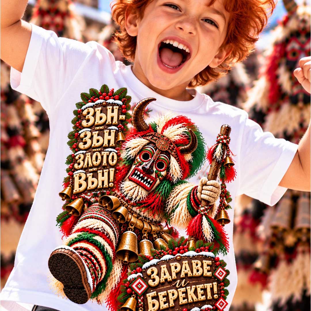 Кукери – Зън-зън, злото вън! – Коледни тениски - Image 9